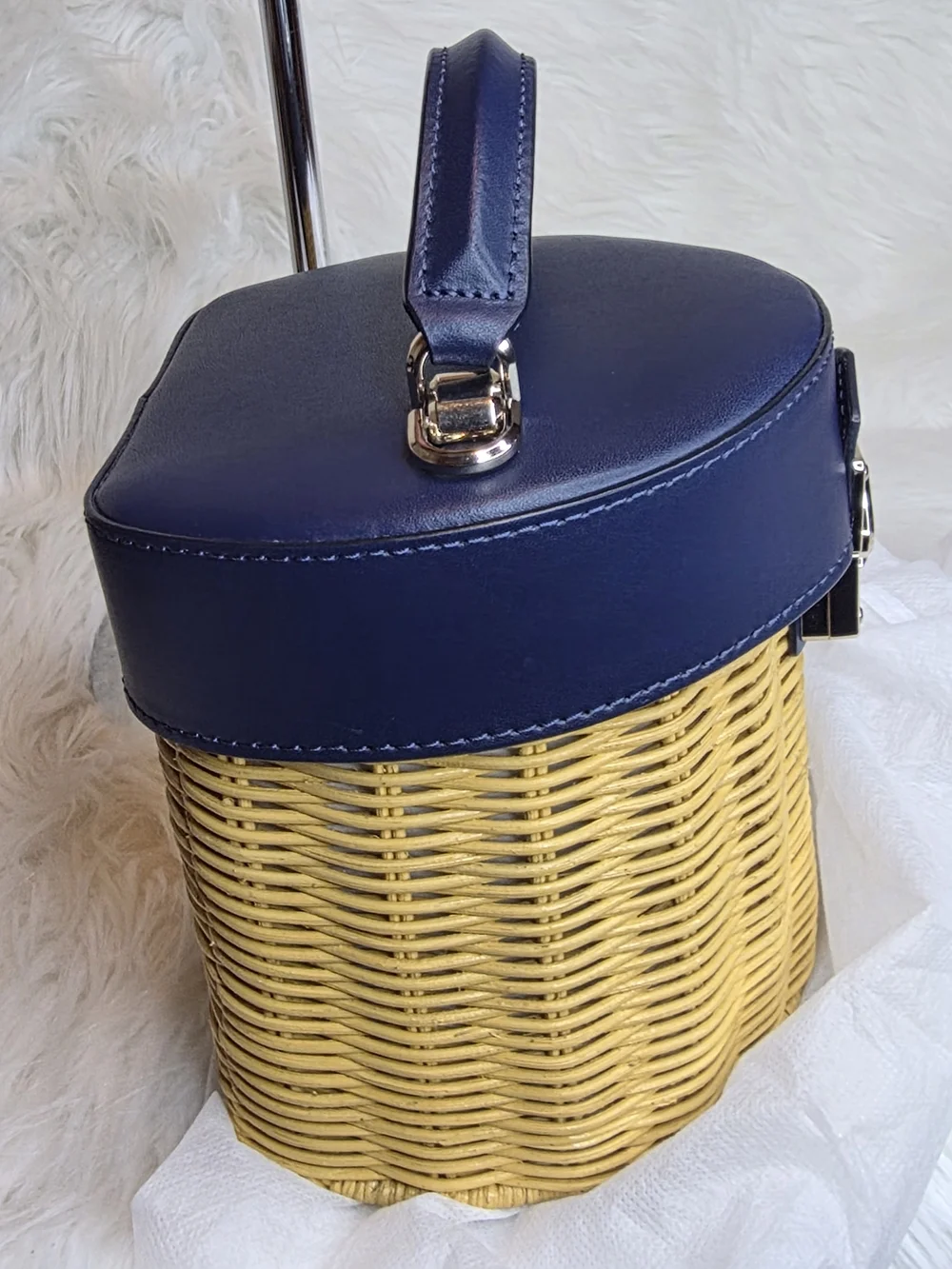 Kate Spade New York Rumi Wicker Trunk Crossbody Bag Beveled ♠️ NWOT Retail $338.